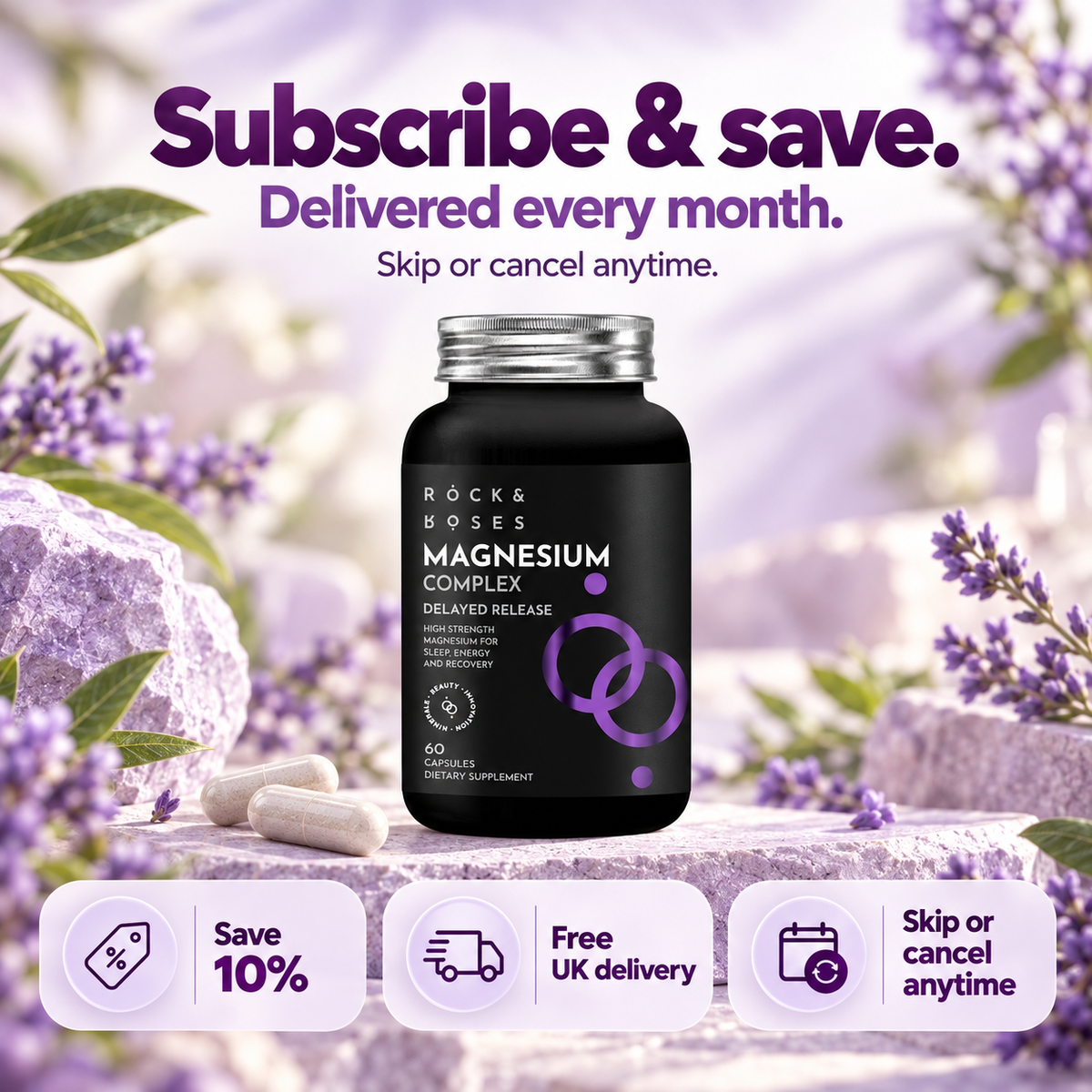 Subscribe and save 10% on Magnesium Complex with free UK delivery