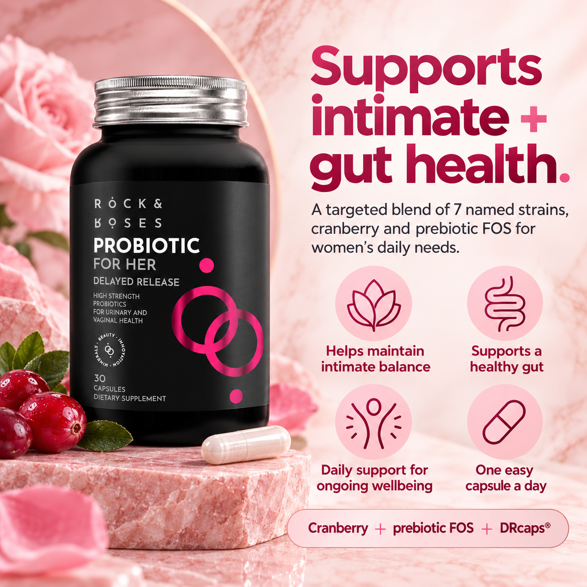 Supports intimate and gut health
